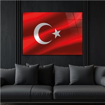 Yatay Vatan Temalı Cam Tablo67