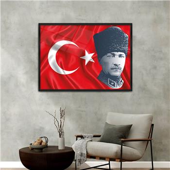 Alüminyum Çerçeveli Vatan Temalı Cam Tablo 009
