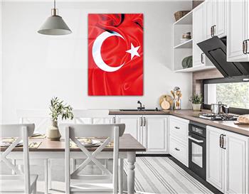 TÜRK BAYRAĞI GÖRSELLİ CAM TABLO