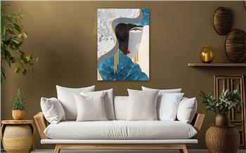Dikey Sanat Temalı Cam Tablo 292