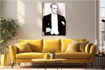 MUSTAFA KEMAL ATATÜRK GÖRSELLİ CAM TABLO 