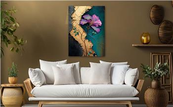 Dikey Sanat Temalı Cam Tablo 319