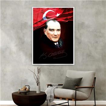 Alüminyum Çerçeveli Vatan Temalı Cam Tablo 090