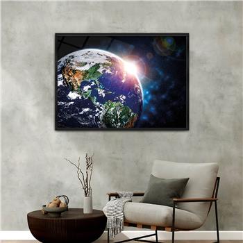 Aluminum-Framed Art-Themed Tempered Glass Wall Art 053