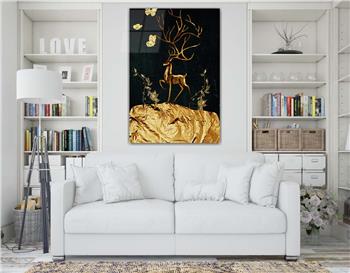 Dikey Sanat Temalı Cam Tablo 288