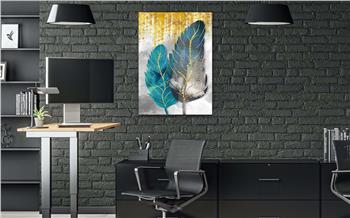 Dikey Sanat Temalı Cam Tablo 334