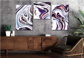 SANAT TEMALI CAM TABLO SAAT SETİ 