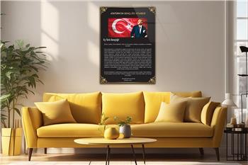 GENÇLİĞE HİTABE YAZILI CAM TABLO