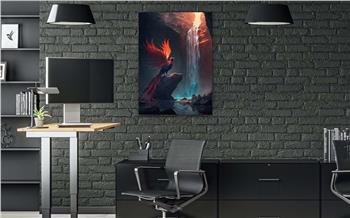 Dikey Sanat Temalı Cam Tablo 325