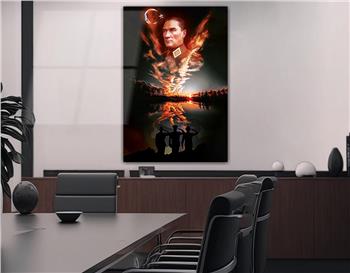 MUSTAFA KEMAL ATATÜRK GÖRSELLİ CAM TABLO