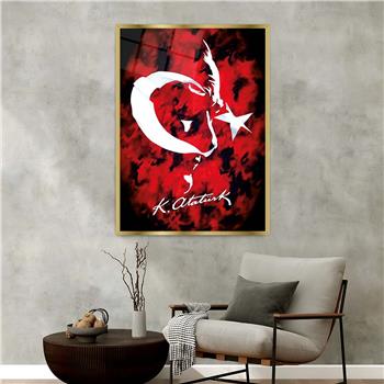 Alüminyum Çerçeveli Vatan Temalı Cam Tablo 093