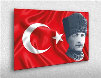 MUSTAFA KEMAL ATATÜRK GÖRSELLİ CAM TABLO