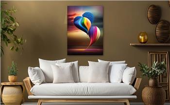 Dikey Sanat Temalı Cam Tablo 290