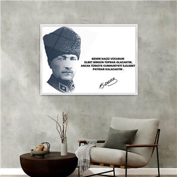 Alüminyum Çerçeveli Vatan Temalı Cam Tablo 008