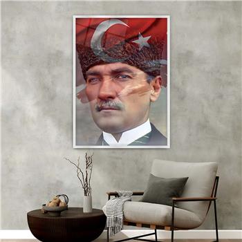 Alüminyum Çerçeveli Vatan Temalı Cam Tablo 065