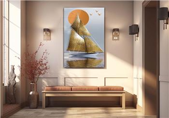 Dikey Sanat Temalı Cam Tablo 294