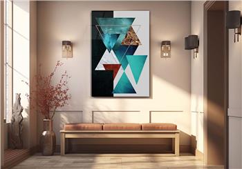 Dikey Sanat Temalı Cam Tablo 287