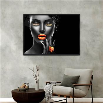 Aluminum-Framed Art-Themed Tempered Glass Wall Art 102