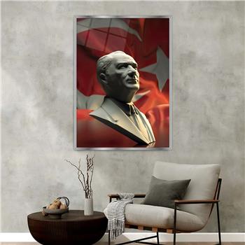Alüminyum Çerçeveli Vatan Temalı Cam Tablo 087