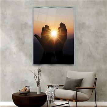 Aluminum-Framed Religious-Themed Tempered Glass Wall Art 027