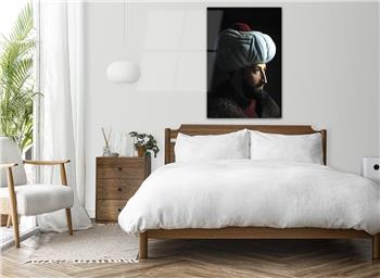 FATİH SULTAN MEHMET HAN GÖRSELLİ CAM TABLO