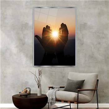 Aluminum-Framed Religious-Themed Tempered Glass Wall Art 027