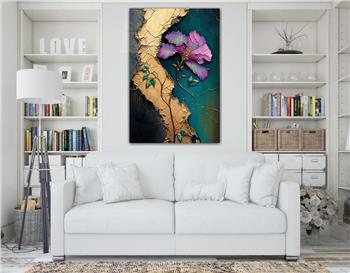 Dikey Sanat Temalı Cam Tablo 319