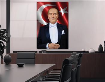 MUSTAFA KEMAL ATATÜRK GÖRSELLİ CAM TABLO