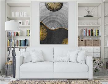 Dikey Sanat Temalı Cam Tablo 291