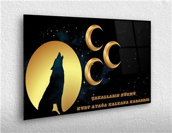 Yatay Vatan Temalı Cam Tablo 35