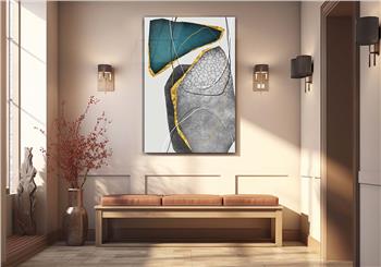 Dikey Sanat Temalı Cam Tablo 299