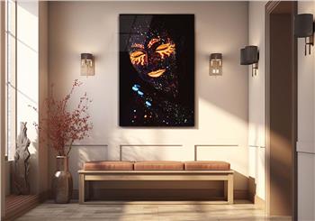 Dikey Sanat Temalı Cam Tablo 312