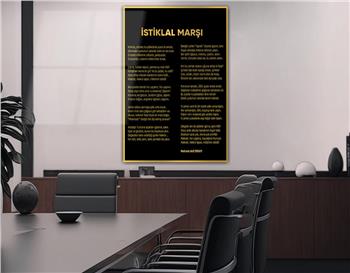 Turkish National Anthem Tempered Glass Wall Art 