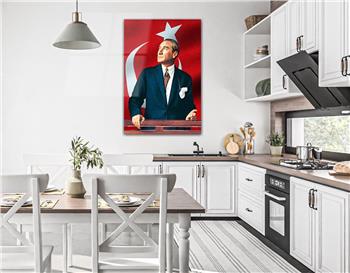 MUSTAFA KEMAL ATATÜRK Tempered Glasss Wall Art