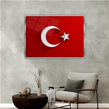 Alüminyum Çerçeveli Vatan Temalı Cam Tablo 087
