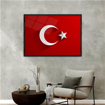 Alüminyum Çerçeveli Vatan Temalı Cam Tablo 087