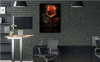 Dikey Doğa Temalı Cam Tablo138