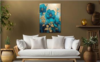 Dikey Sanat Temalı Cam Tablo 316