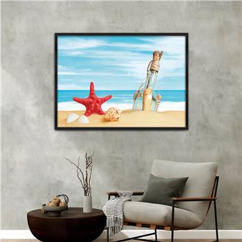 Aluminum-Framed Art-Themed Tempered Glass Wall Art 049