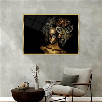 Alüminyum Çerçeveli Sanat Temalı Cam Tablo 095
