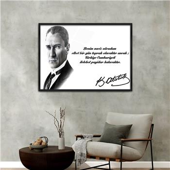 Alüminyum Çerçeveli Vatan Temalı Cam Tablo 014