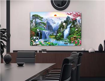 Thema Natur auf bedrucktem Glas