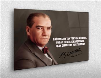 MUSTAFA KEMAL ATATÜRK GÖRSELLİ CAM TABLO