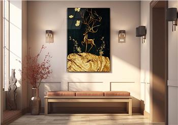 Dikey Sanat Temalı Cam Tablo 288