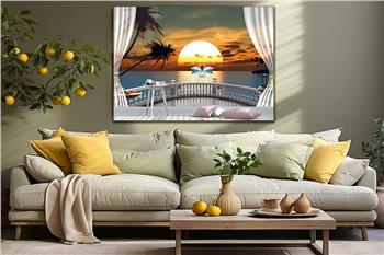 Thema Natur auf bedrucktem Glas