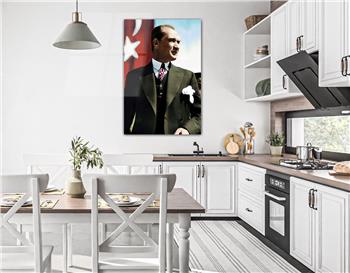 MUSTAFA KEMAL ATATÜRK GÖRSELLİ CAM TABLO