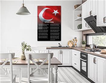 Turkish National Anthem Tempered Glass Wall Art 