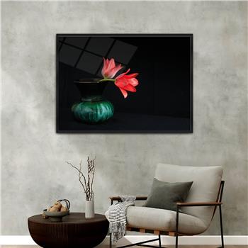 Aluminum-Framed Art-Themed Tempered Glass Wall Art 122