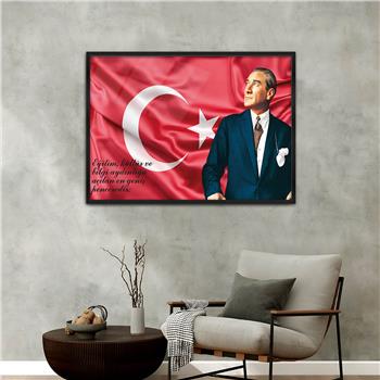 Alüminyum Çerçeveli Vatan Temalı Cam Tablo 013