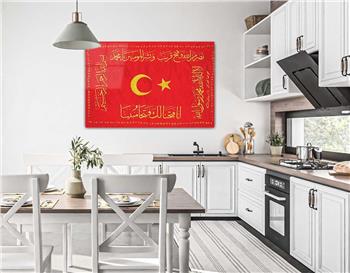 Yatay Vatan Temalı Cam Tablo71